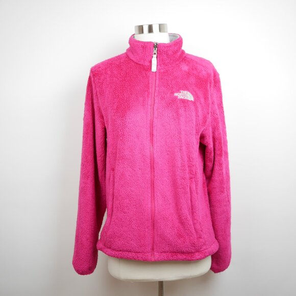 THE NORTH FACE Osito Women's M Hot Pink fleece jacket full zip fluffy coat warm - Picture 1 of 11